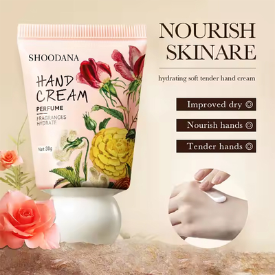 Wholesale Organic Hand Cream with Rose Fruit Scents Moisturizing Whitening Private Label Available
