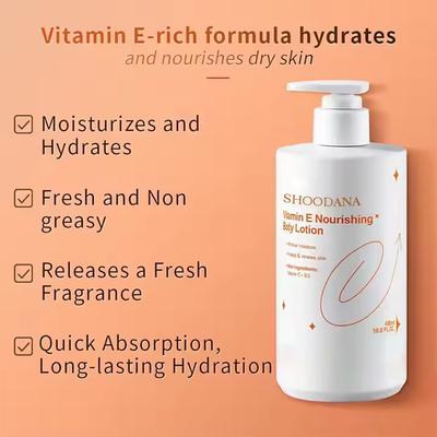 Black Skin Whitening Body Lotion Vitamin E Body Lotion 480ml Brightening Body Cream