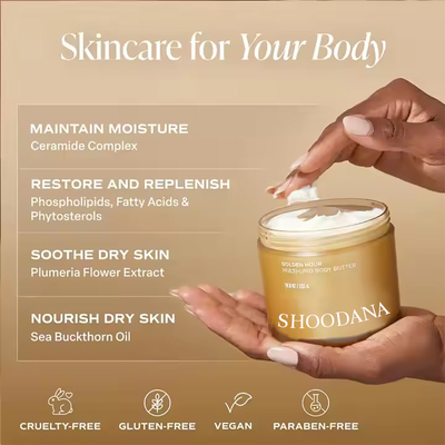 Vegan Golden Hour Body Butter With Natural Fragrance Wholesale Logo Body Butter Whitening and Lighting Cream