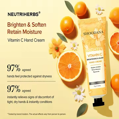 Neutriherbs Brightening Evening Skin Tone Moisturizing Nourishing Non-Greasy Vitamin C Hand Cream