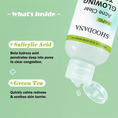 New Salicylic Acid Repair Clear Glowing Toner for Face Skin Tone Whitening Deep Hydration Facial Toner