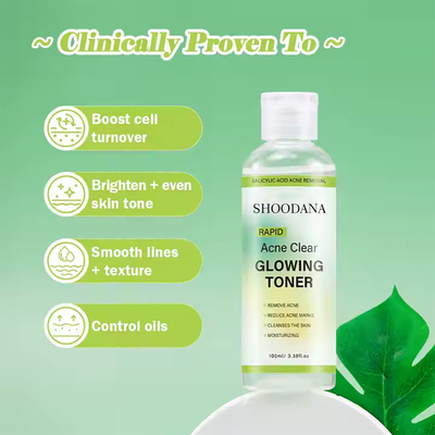 New Salicylic Acid Repair Clear Glowing Toner for Face Skin Tone Whitening Deep Hydration Facial Toner
