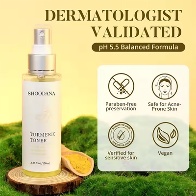 Private Label Skin Care Face Mist Spray Calming Hydrating Soothing Facial Vitamin C Turmeric Skin Toner
