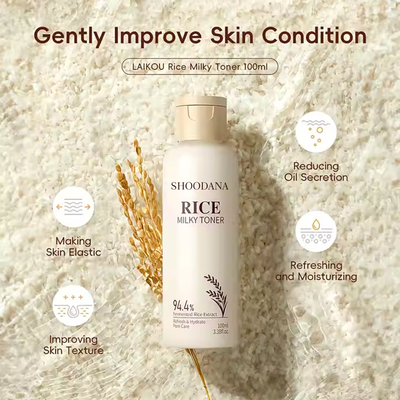 Organic Products Multi-functional Toner Pore Reduce Hydration Soothing Oil Balance Refreshing Face Skin Rice Toner