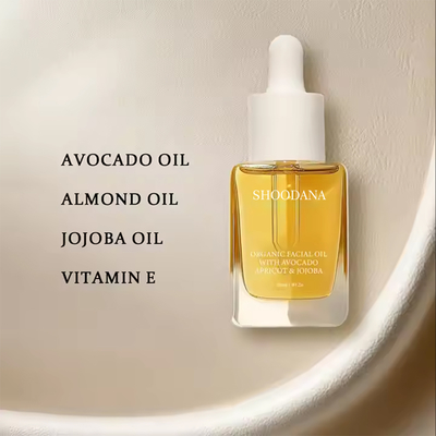 Skin Care Serum Dermatologist Tested Hypoallergenic Vegan Facial Oil Avocado Apricot Jojoba Oil