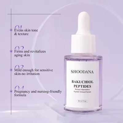 Skincare Serum Moisturizing Repair Face Lift Anti Aging Bakuchiol Peptides Alternative Peptide-Infused Serum