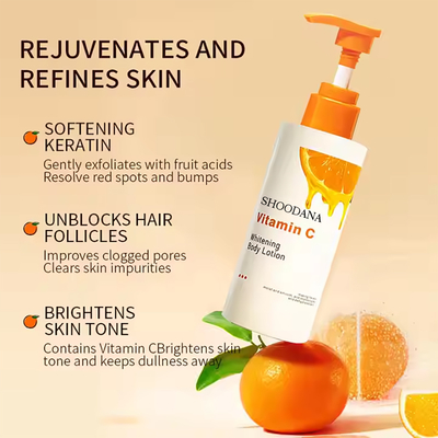 Private Label Factory Price Vitamin C HYALURONIC ACID Lotion Whitening Brighten Moisturizer Body Lotion